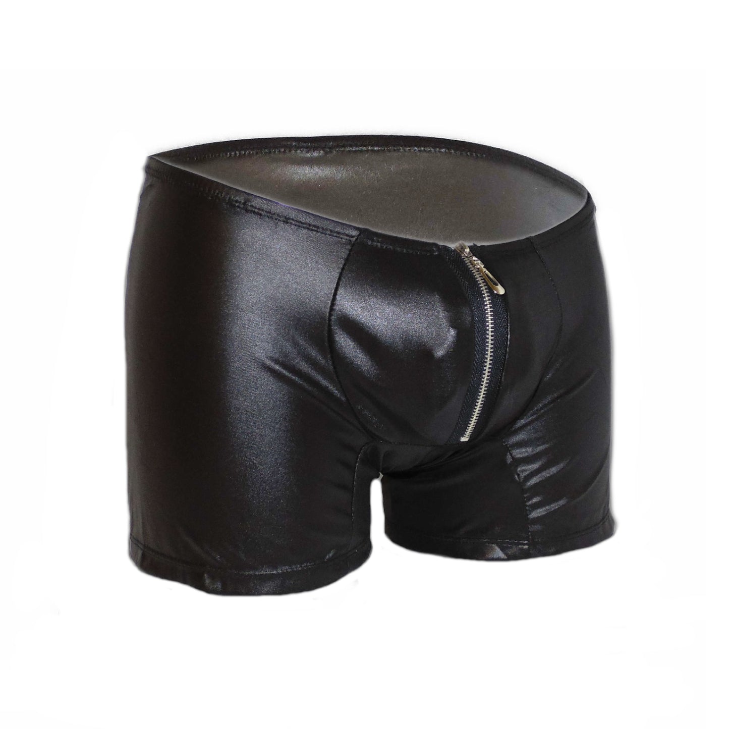 Men Leather look Pants With Exposed Hips