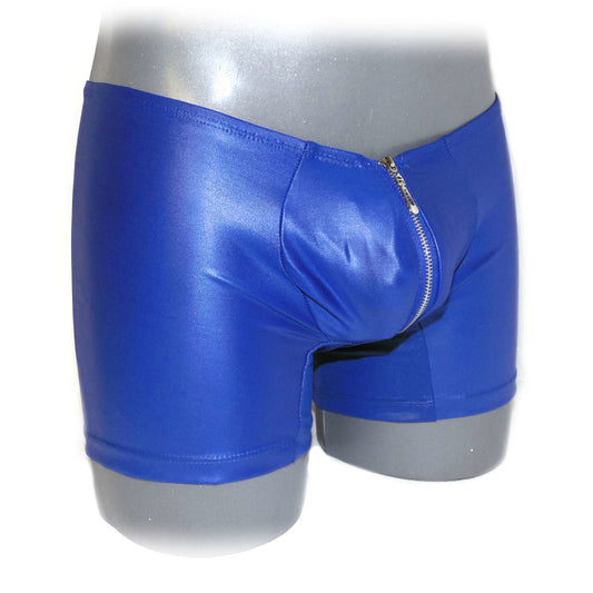 Men Leather look Pants With Exposed Hips