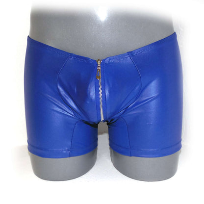 Men Leather look Pants With Exposed Hips