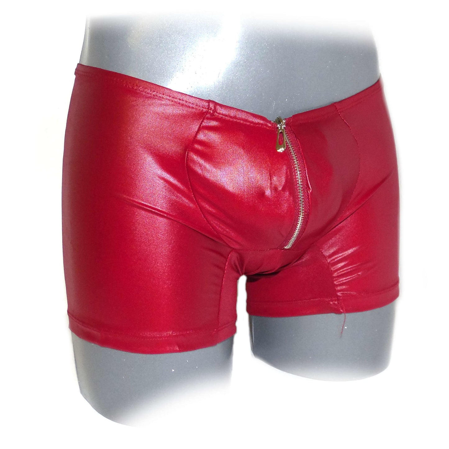 Men Leather look Pants With Exposed Hips