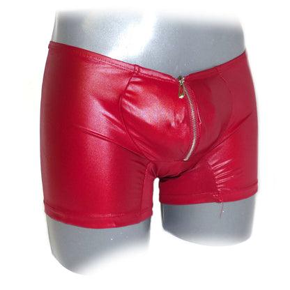 Men Leather look Pants With Exposed Hips