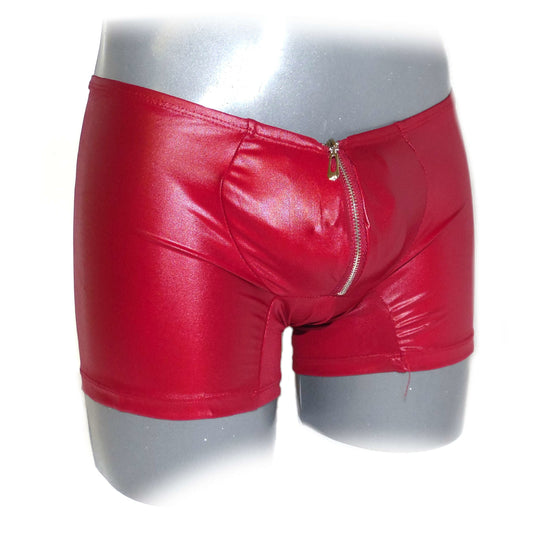 Men Leather look Pants With Exposed Hips
