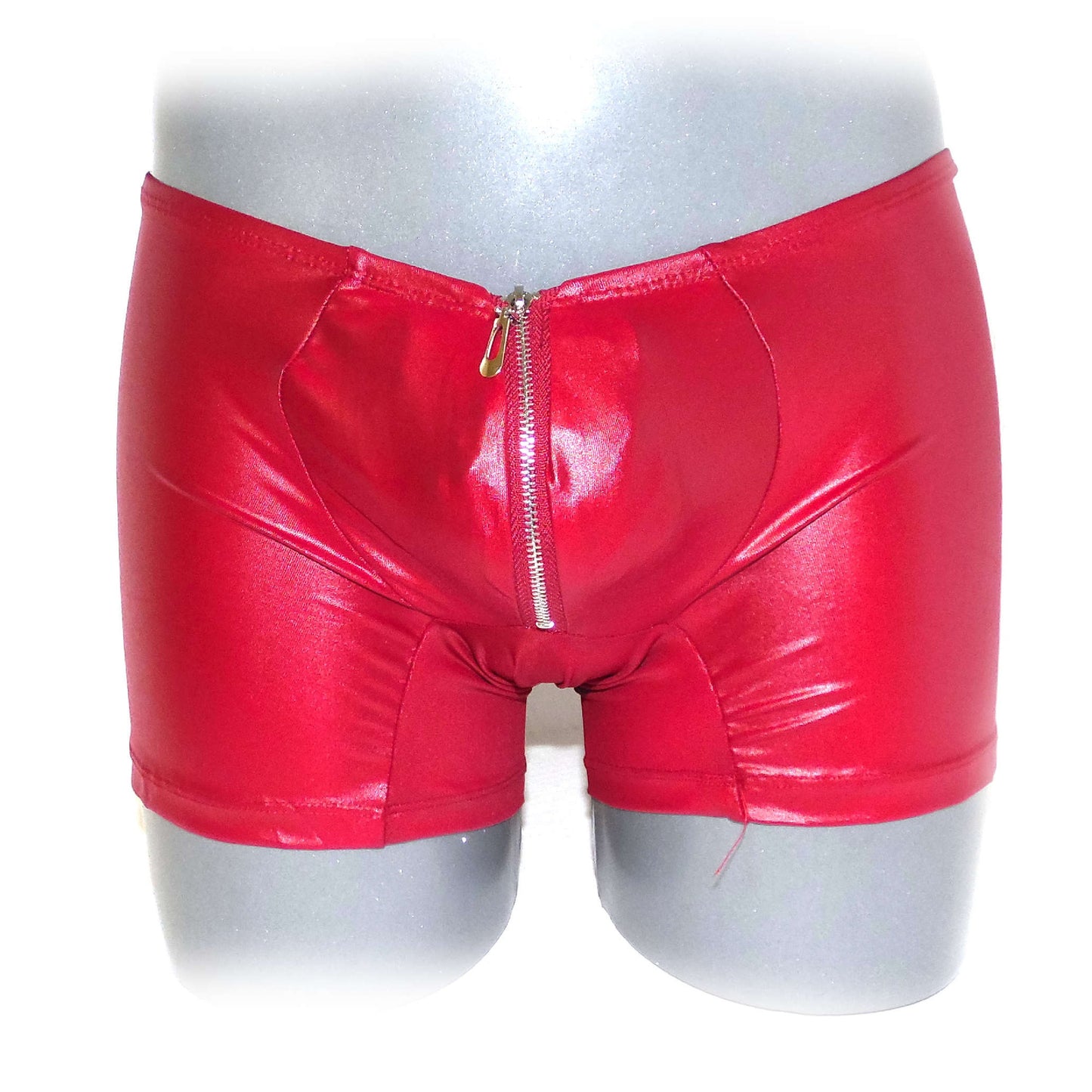 Men Leather look Pants With Exposed Hips