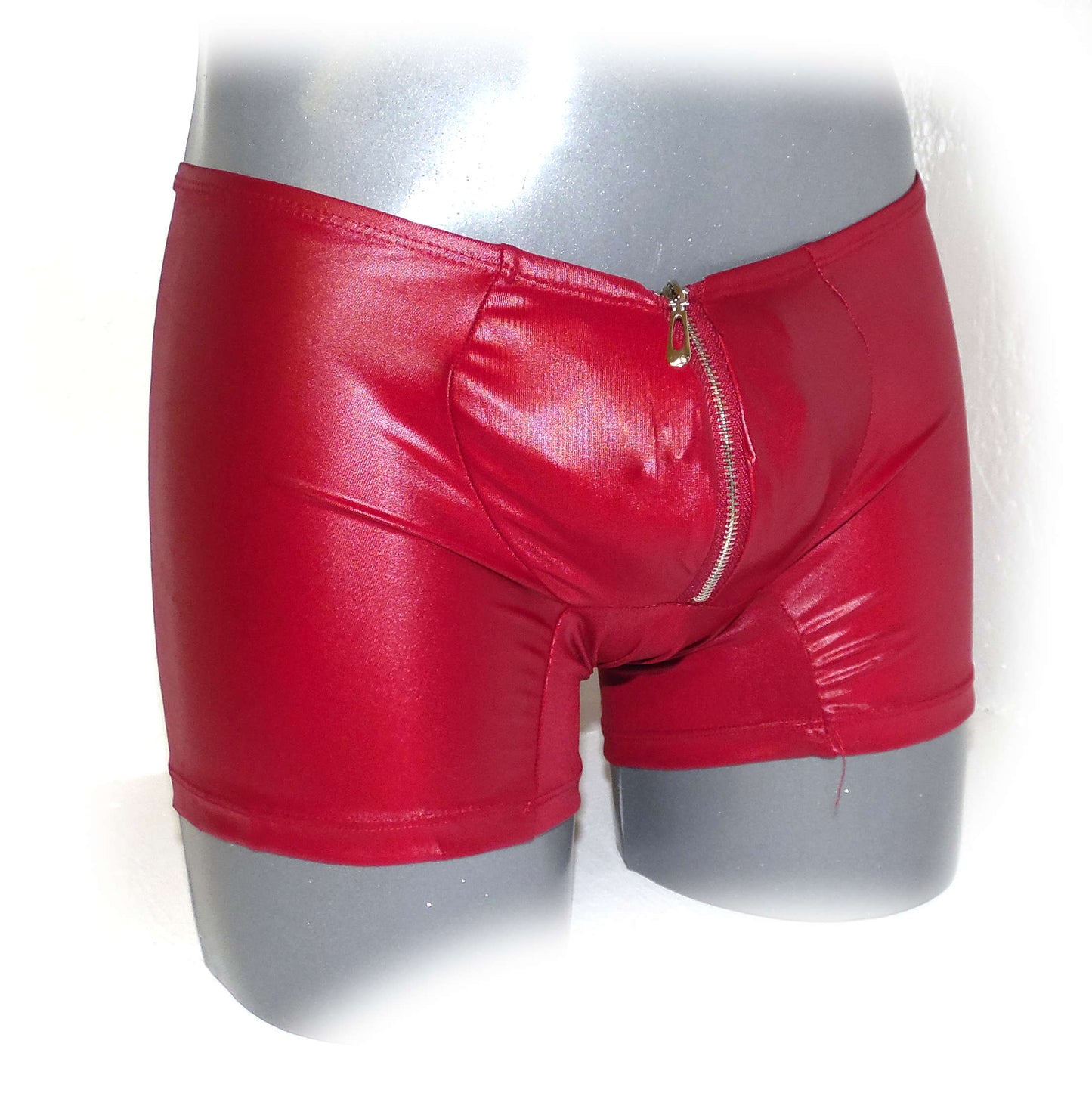 Men Leather look Pants With Exposed Hips