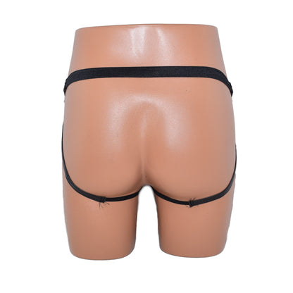 Artificial Leather Metal Ring Thong Jock