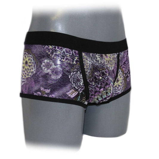 Comfortable fancy lace men boxer shorts