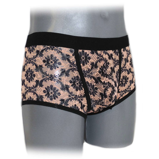 Comfortable fancy lace men boxer shorts