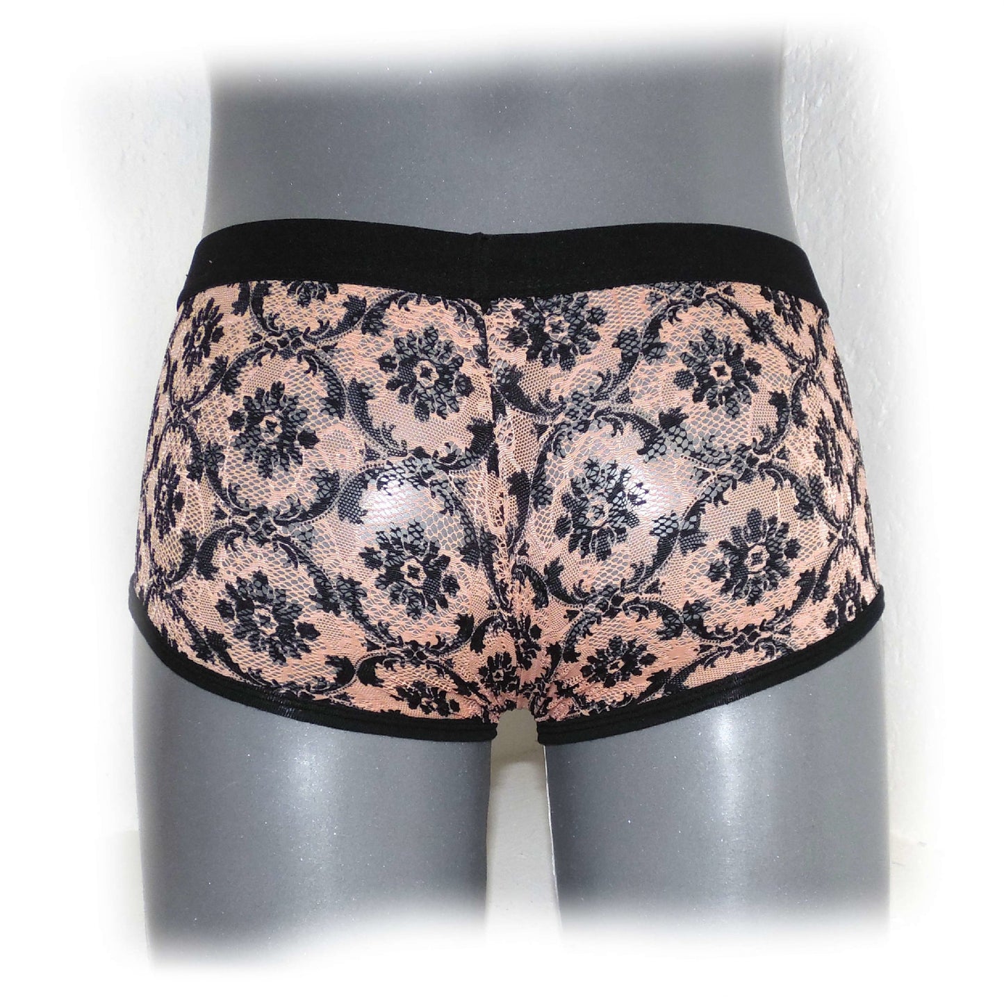 Comfortable fancy lace men's boxer shorts