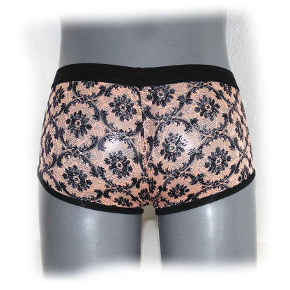 Comfortable fancy lace men's boxer shorts