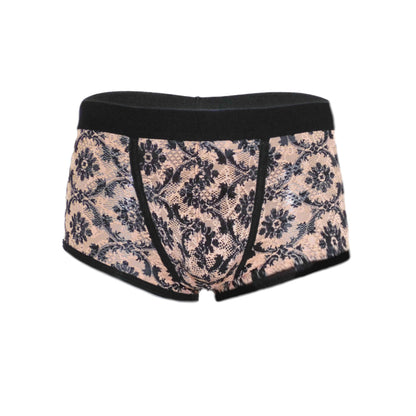 Comfortable fancy lace men's boxer shorts