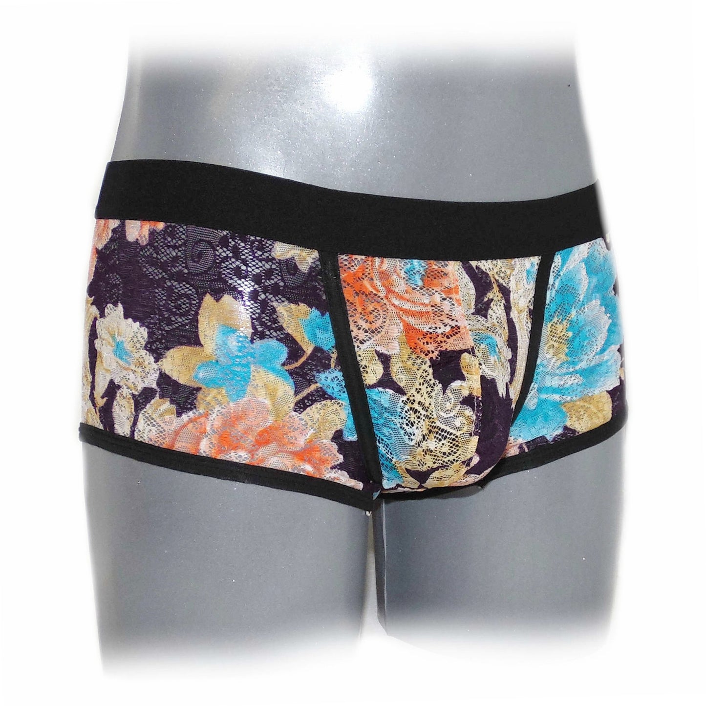 Comfortable fancy lace men's boxer shorts