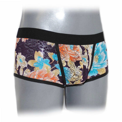 Comfortable fancy lace men's boxer shorts