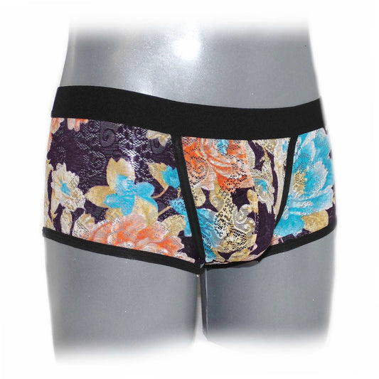Comfortable fancy lace men boxer shorts