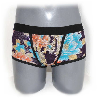 Comfortable fancy lace men's boxer shorts