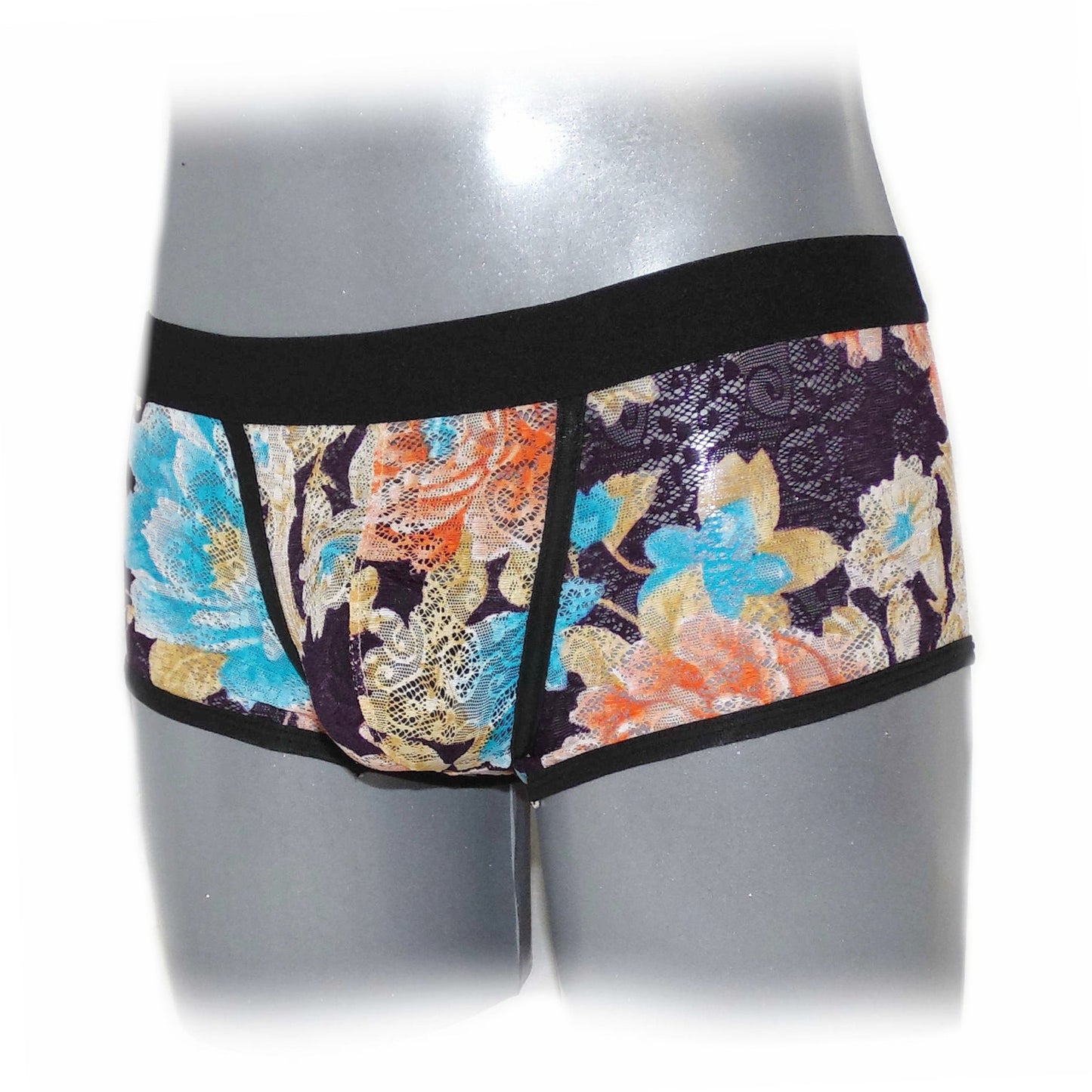 Comfortable fancy lace men's boxer shorts
