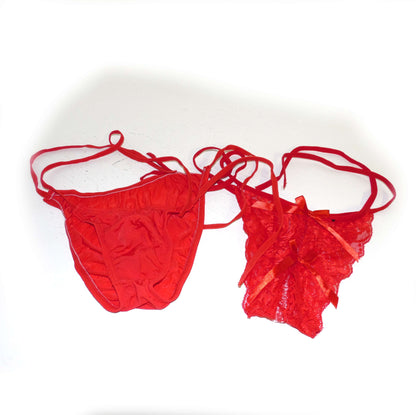 Set Transparent Thongs Strings für Paare zum Binden