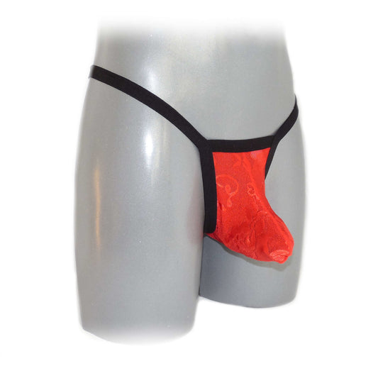 Cool Lace Jacquard String Erotic Penis Pouch