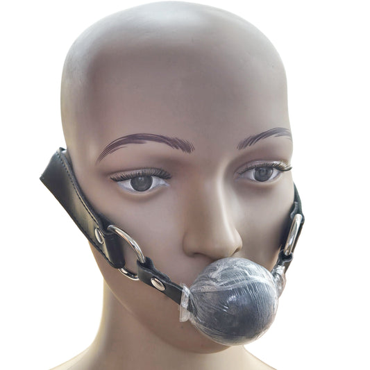 Black Fire Soft Rubber Ball Gag 4 cm