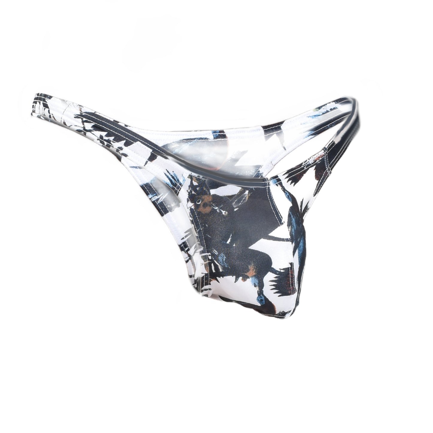 Men's thong with fashionable pattern