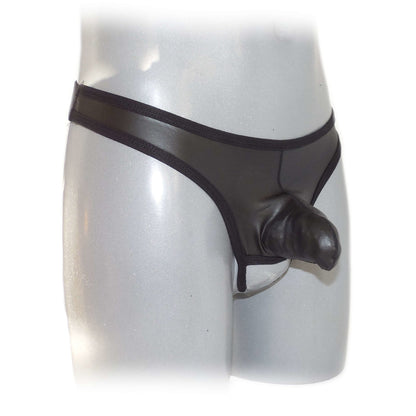 PU leather Thong Hanging Iron Ring without bottom cord