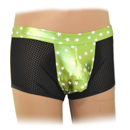Boxer Shorts mit glänzendem Beutel transparentem Stoff