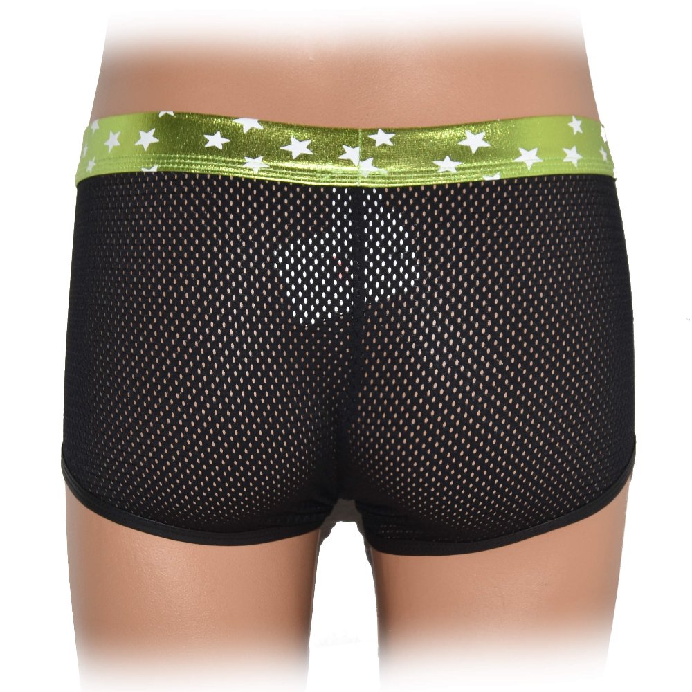 Boxer Shorts mit glänzendem Beutel transparentem Stoff