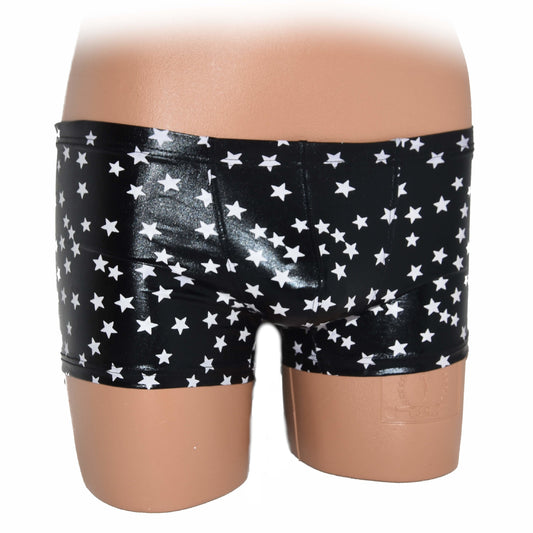 Boxer Shorts mit glänzendem Stoff und Sternchen