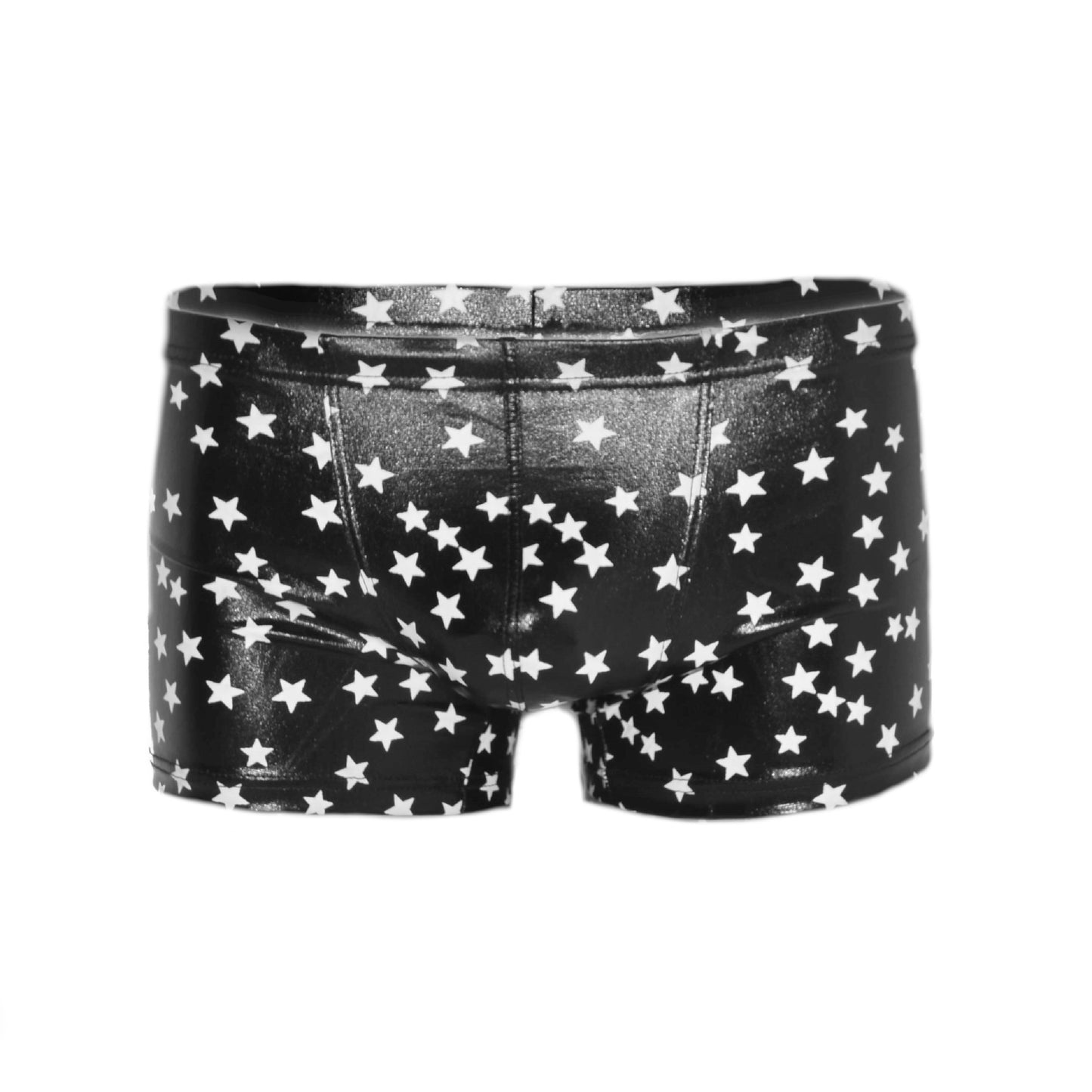 Boxer Shorts mit glänzendem Stoff und Sternchen