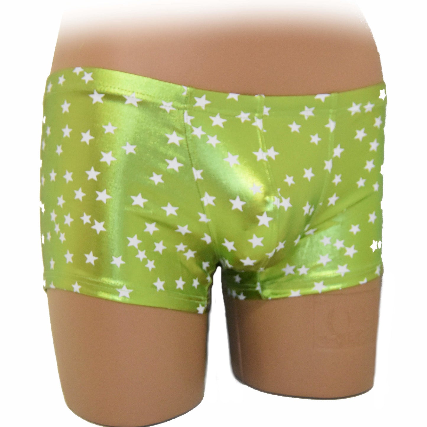 Boxer Shorts mit glänzendem Stoff und Sternchen