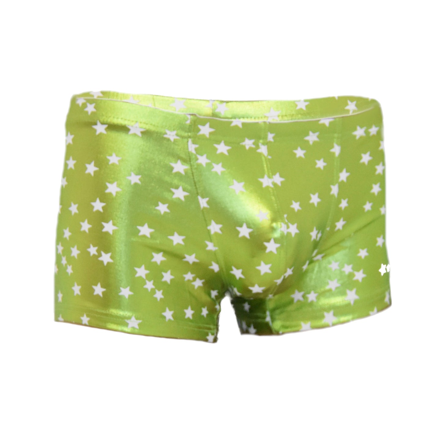 Boxer Shorts mit glänzendem Stoff und Sternchen