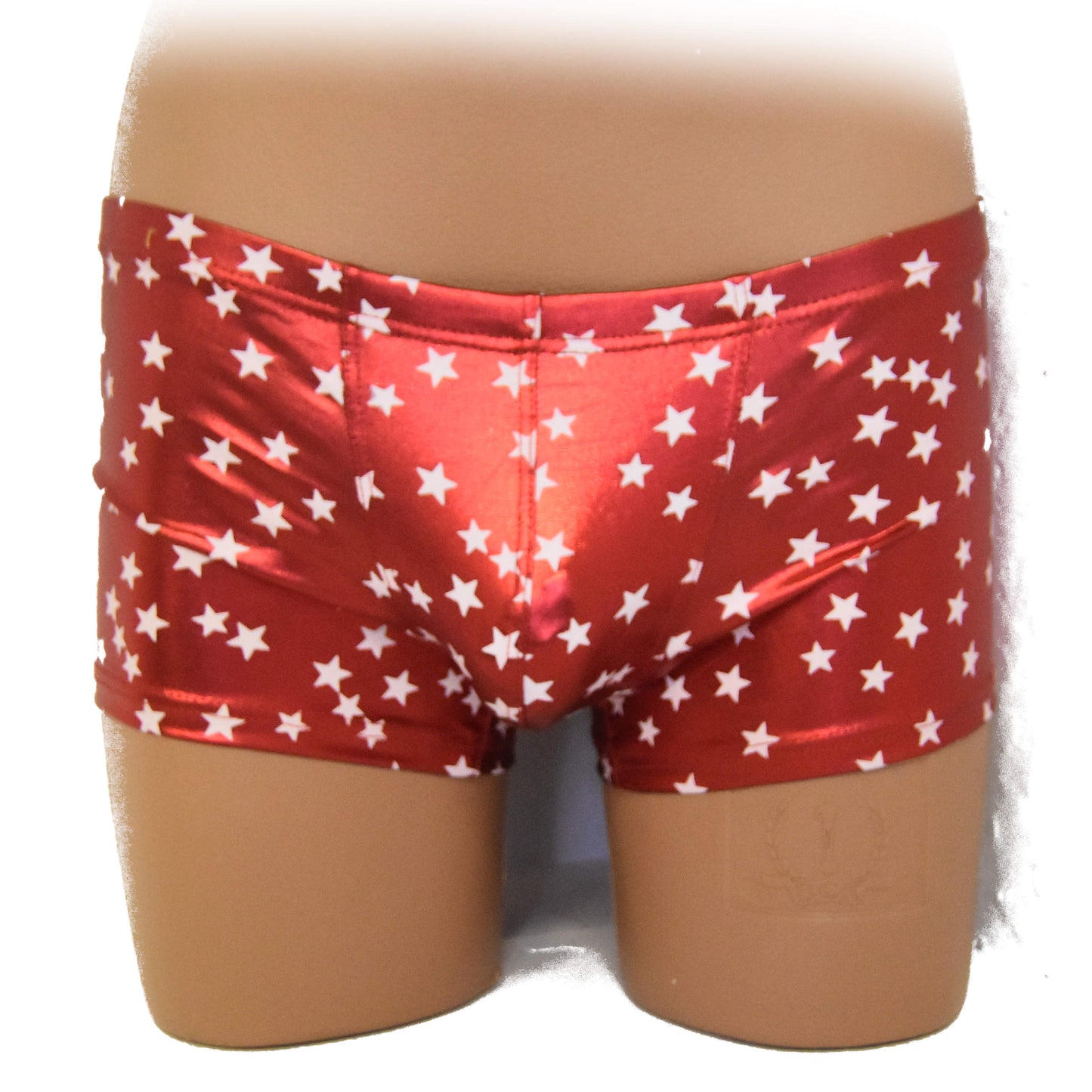 Boxer Shorts mit glänzendem Stoff und Sternchen