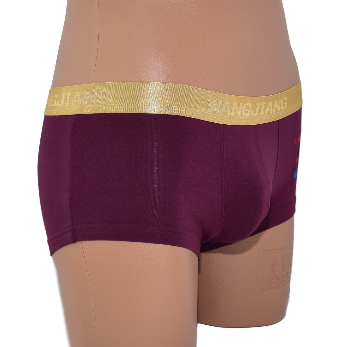 Boxer mit Goldrand Comicdruck