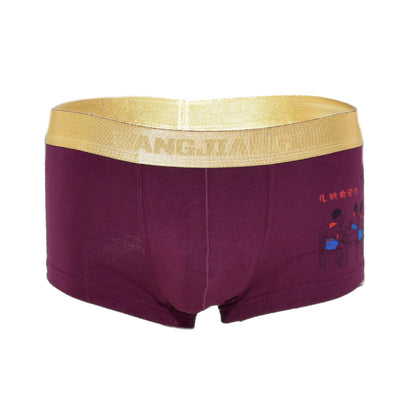 Boxer mit Goldrand Comicdruck