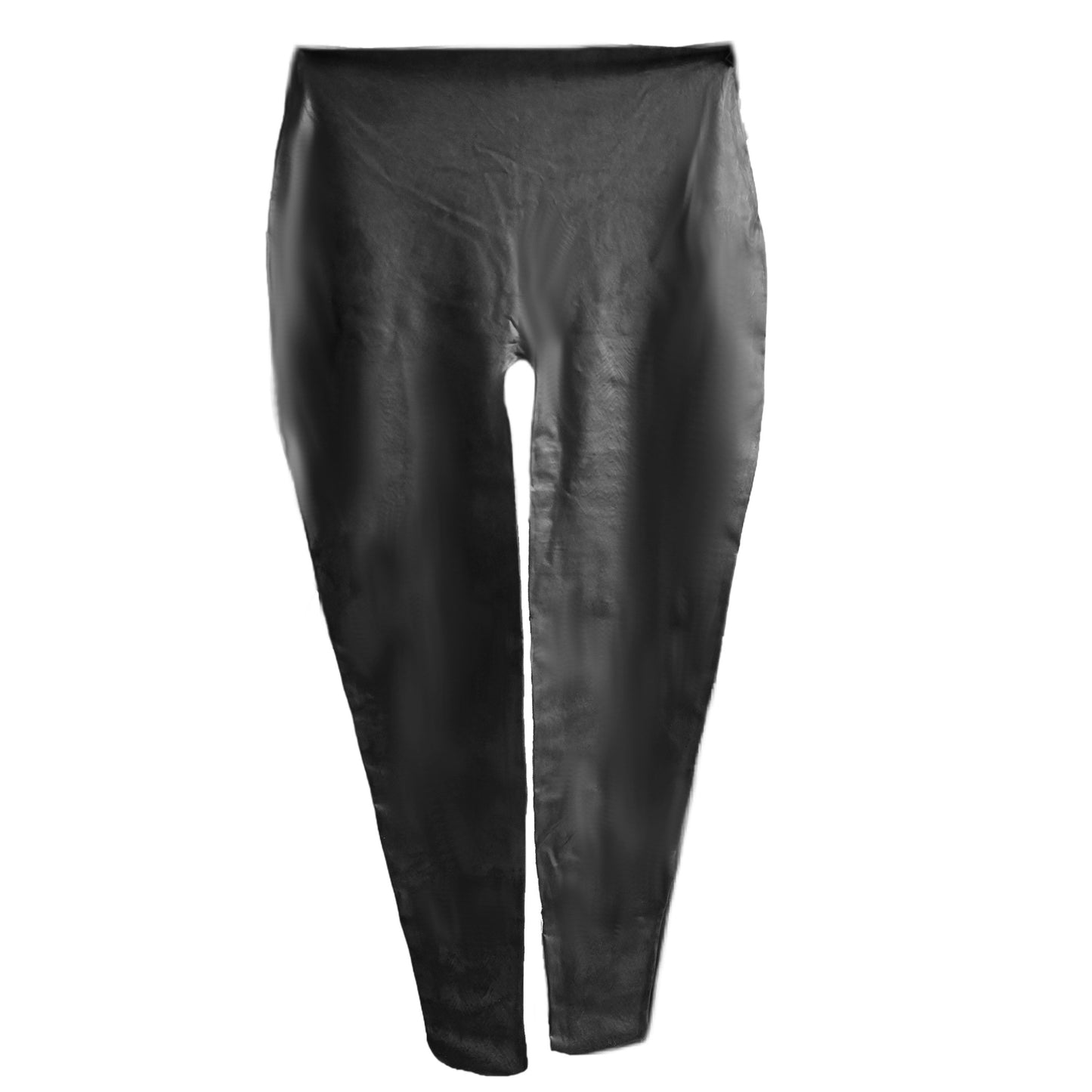 Latex pants trousers seamless no zipper black color