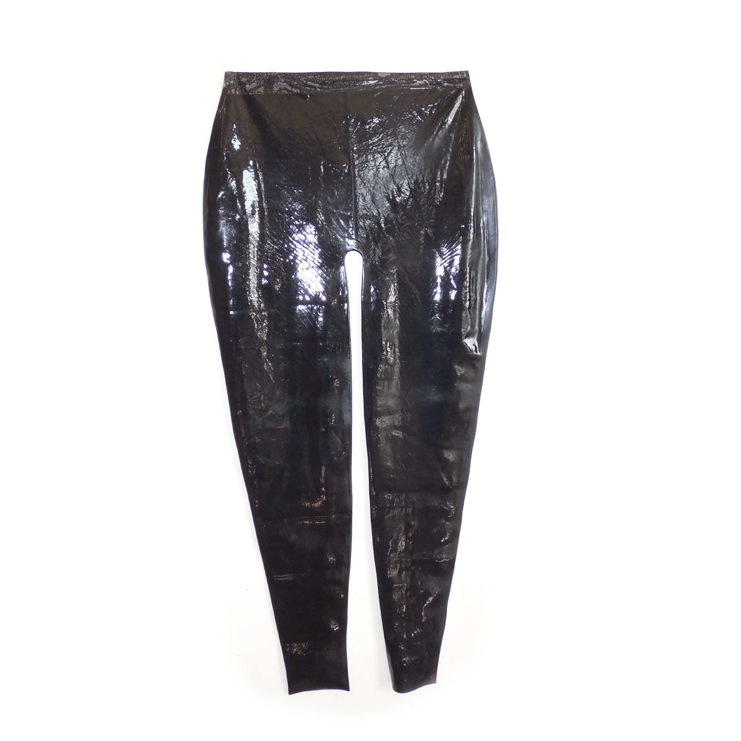 Latex pants trousers seamless no zipper black color