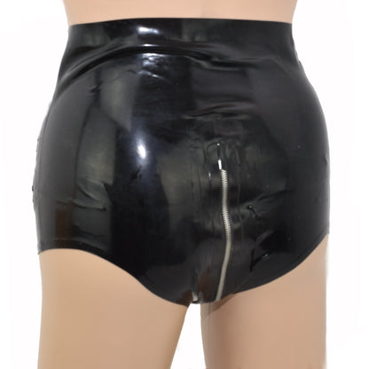Latex Damen Hotpants mit Reißverschluss