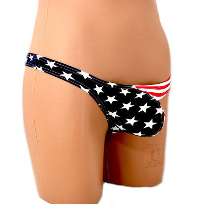 Cotton American Flag Printing Thongs