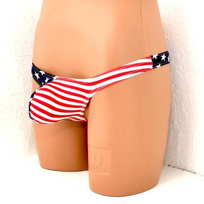 Cotton American Flag Printing Thongs