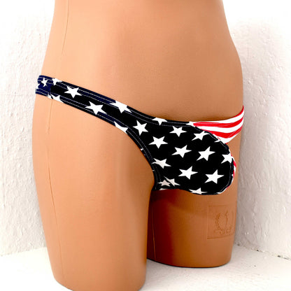 Cotton American Flag Printing Thongs