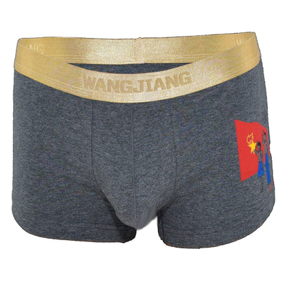 Boxer mit Goldrand Comicdruck
