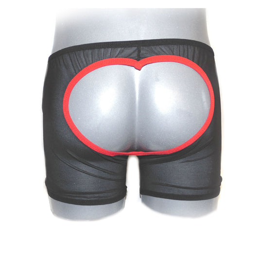 Boxer Transparent mit dem besonderen Popo -Schwarz Rot
