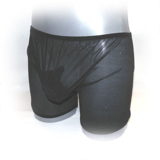 Boxer Transparent mit dem besonderen Popo -Schwarz Rot