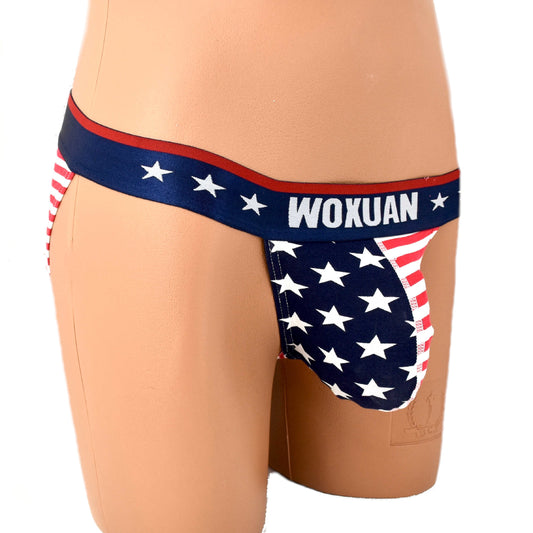 Cotton American Flag Printing Briefs Slips