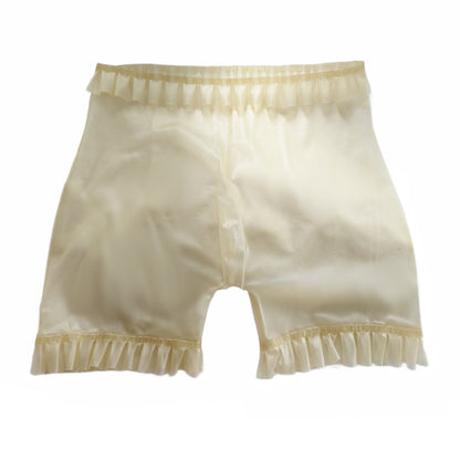 Latex Shorts  mit Rüschen Bund und Bein