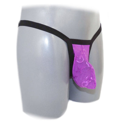 Thongs Men G Strings Underwear Lace Transparent