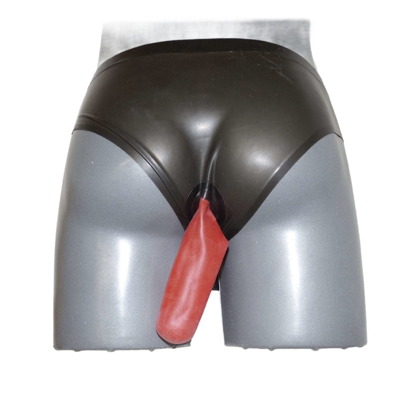 Latex Slip mit Analkondom und Penisschaft - 0,4 mm Handmade