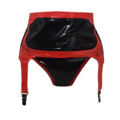 Latex Damen Strapsgürtel mit String