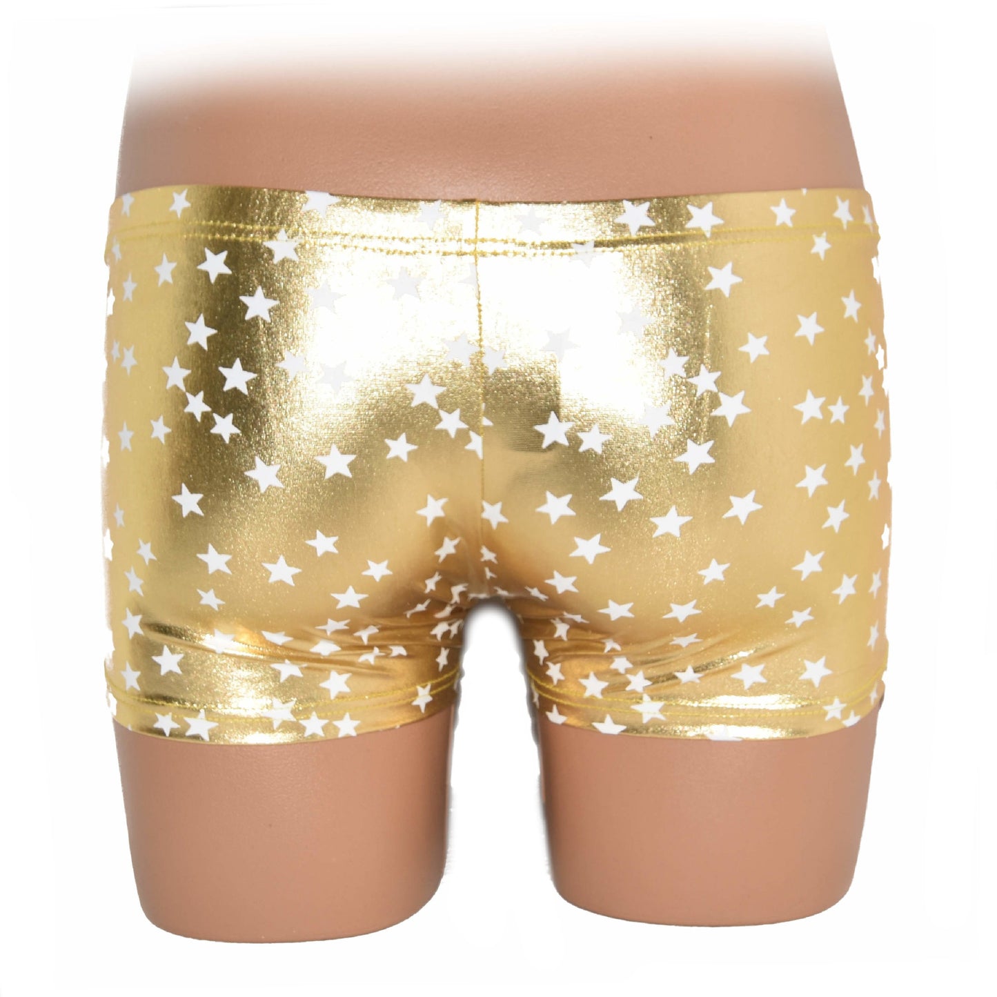 Boxer shorts with shiny fabric and stars