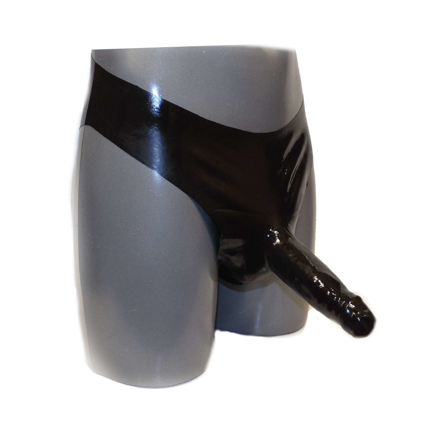 Latex String/Slip Penisschaft und Hodensack heiß