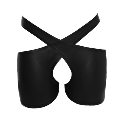 Latex Shorts open cortch in transparent Look Pair